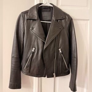 All Saints Dalby Leather Biker Jacket